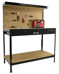 RAXX pracovný stôl 122x61x151cm 100kg vrátane 12 háčikov