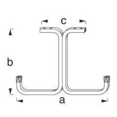 Hák stropný "T"  Zn 410x295x200mm