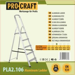 PROCRAFT hliníkový jednostranný 5st. PLA2.106