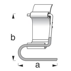 Držiak na lyže typ 22 oceľ 80x88mm