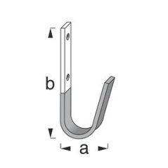 Alfer 2981 hák univerzálny  Zn   35x82mm  gum.červený