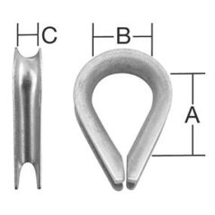 Úchytka lanová - očnica do   4 mm Zn /2ks/