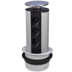 GTV zásuvky výsuvné na pracovnú dosku šedé 100mm