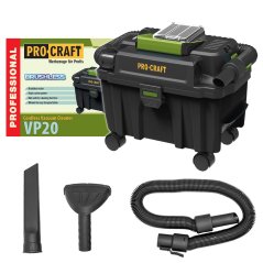 PROCRAFT akumulátorový priemyselný vysávač VP20