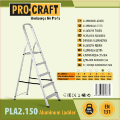 PROCRAFT hliníkový jednostranný 7st. PLA2.150