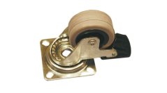 Koliesko nab. 50mm otočné gumené ložiskové s brzdou, 30kg