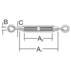 Napinak lanovy M 8x110 Zn oko-oko