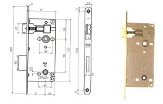 Zámok AGB WC90-75/50/18 bronz