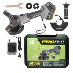 PROCRAFT Industrial AG125A aku uhlová brúska 125mm 4,0 Ah
