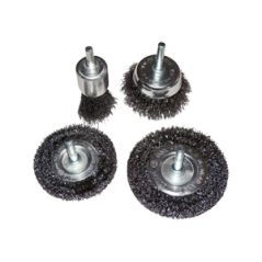 Workers Best 4-dielna sada drôtených kotúčov so stopkou 6mm