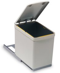 Kôš na smeti výsuvný 280 plast (šedý,biely)