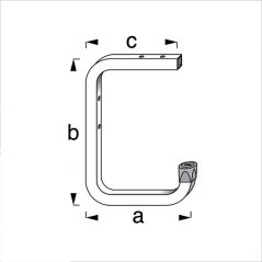 Hák stenový/stropny  Zn 150x255x155mm Alfer