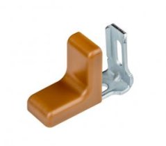 Držiak kovový s plastovou krytkou orech 30x30mm