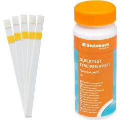 STEINBACH quicktest prúžky pre kontrolu pH a chlóru, 50ks