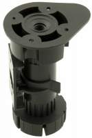 Noha NK rektif. plast 100mm čierna a držiak sokla