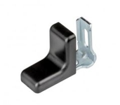 Držiak kovový s plastovou krytkou čierny 30x30mm