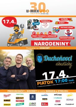 Najväčšia predvádzačka náradia už 17. apríla 2026! Máme NARODENINY :)