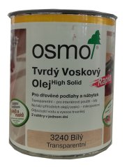 OSMO 3240 tvrdý voskový olej Rapid 0,75l biely transparent
