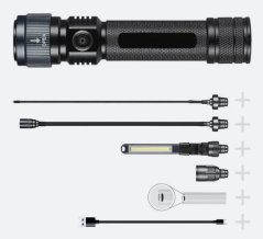 LENA Multi Light LED nabíjateľná aku lampa s rôznymi nástavcami