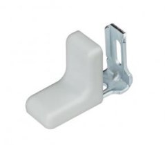 Držiak kovový s plastovou krytkou biely 30x30mm