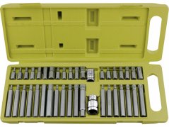 40-dielna sada bitov Cr-V Imbus, Torx, tisíchran