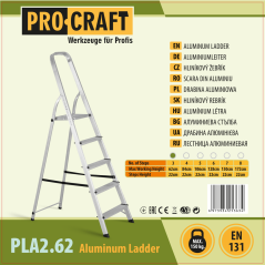 PROCRAFT hliníková jednostranná 3st. PLA2.62