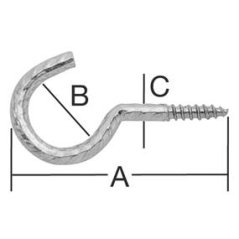 Vormann hák 60x5,2mm  čierny rustik /2ks/