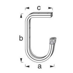 Hák stenový/stropny  AL  c.8 110x165x90mm