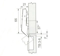 AVENTOS HF zaves stredovy CLIP top 78Z5500.T bez pružiny
