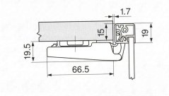 Zaves BLUM-CLIP top 120° 72T550A, uzky Al ram (AVENTOS HF)