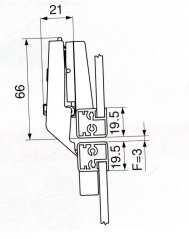 AVENTOS HF zaves stredovy CLIP top 78Z550AT, uzky Al ramik