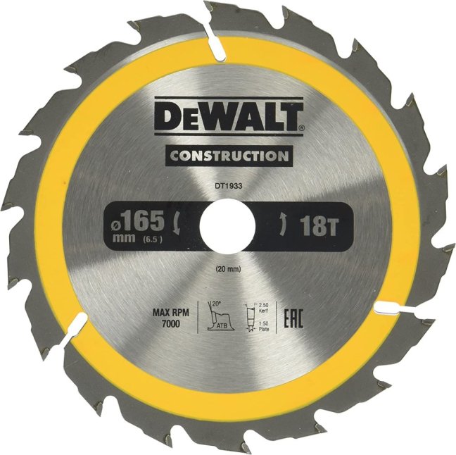 DEWALT DT1933 pílový kotúč 165x20mm 18z. rychly rez