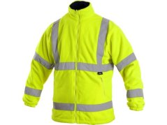 Fleecová výstražná bunda PRESTON, žltá v. 2XL